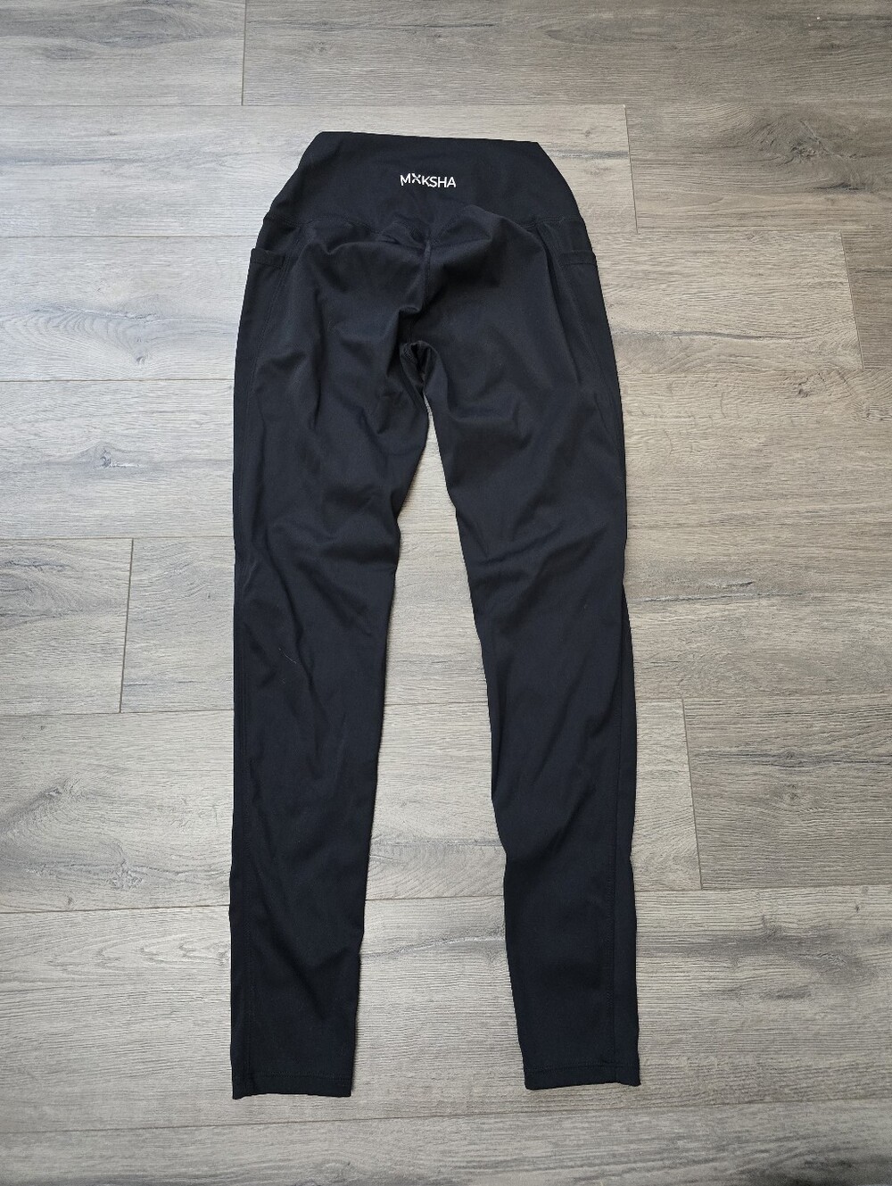 Moshka Highwaisted Black Leggings Size Large Athletic Athleisure Comfy Gym - Picture 1 of 8